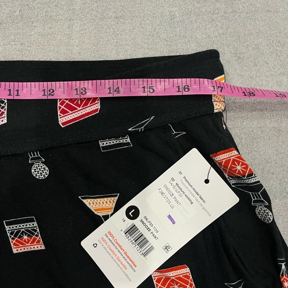 [L]Saxx Black Men's Graphic Print Snooze Pant Elastic Cuffs - Picture 6 of 7